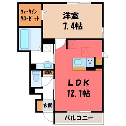 カーサ ソレール Ⅱ Bの物件間取画像